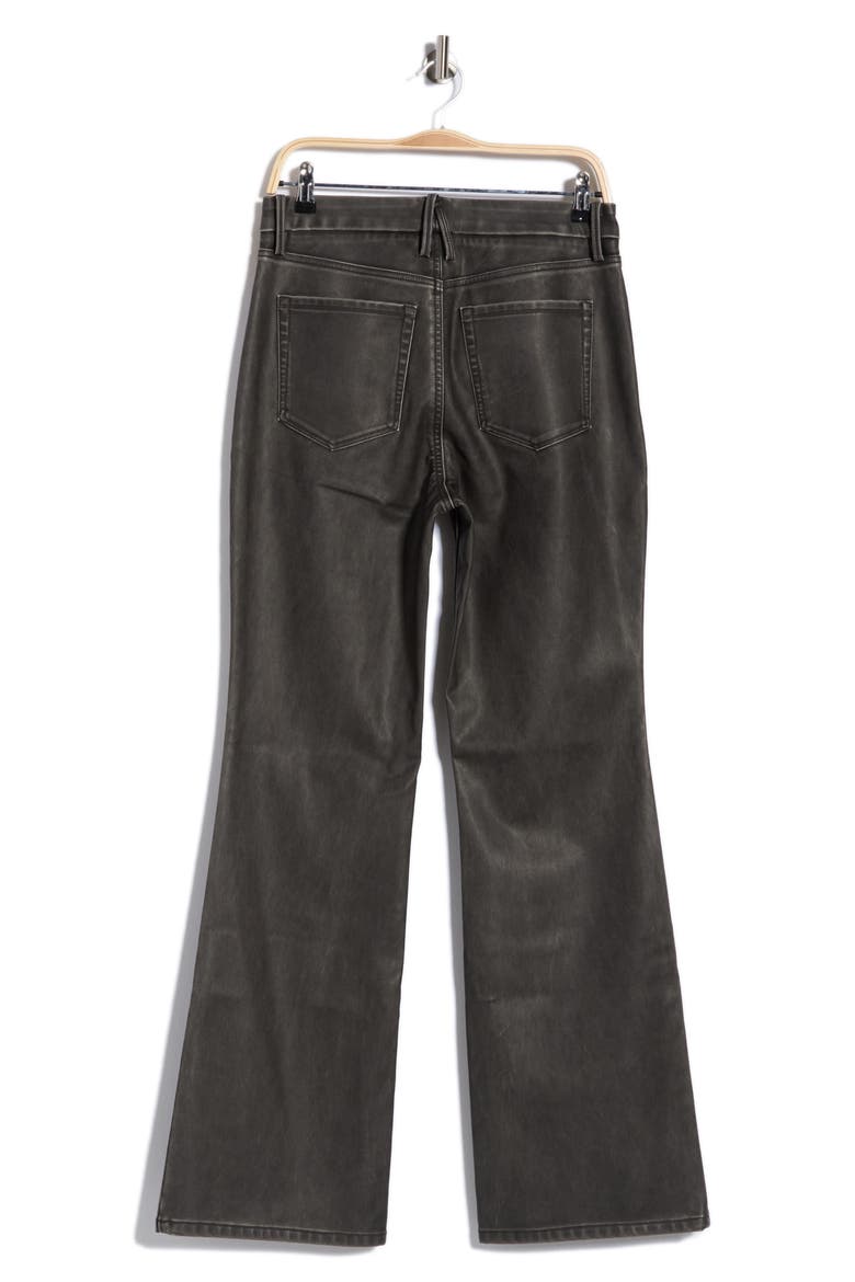 High Waist Faux Leather Bootcut Pants, Alternate, color, BLACK001