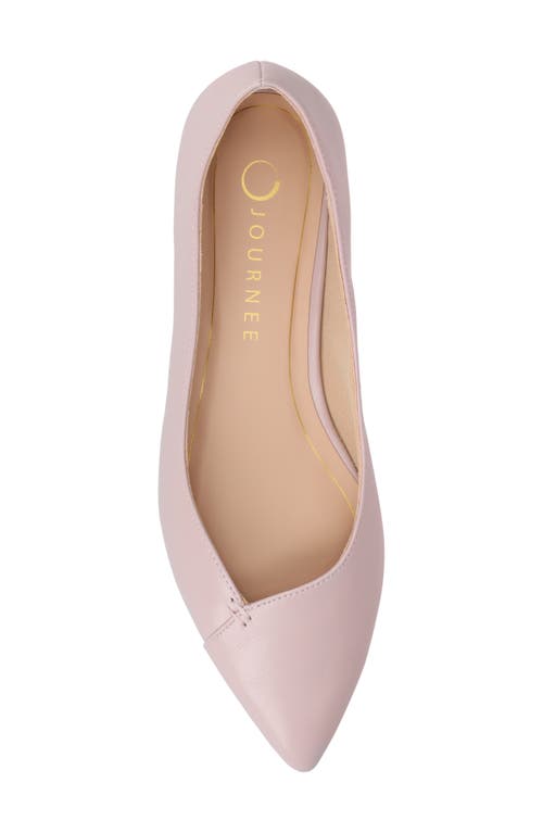 Shop Journee Collection Carmin Pointed Toe Flat In Lilac