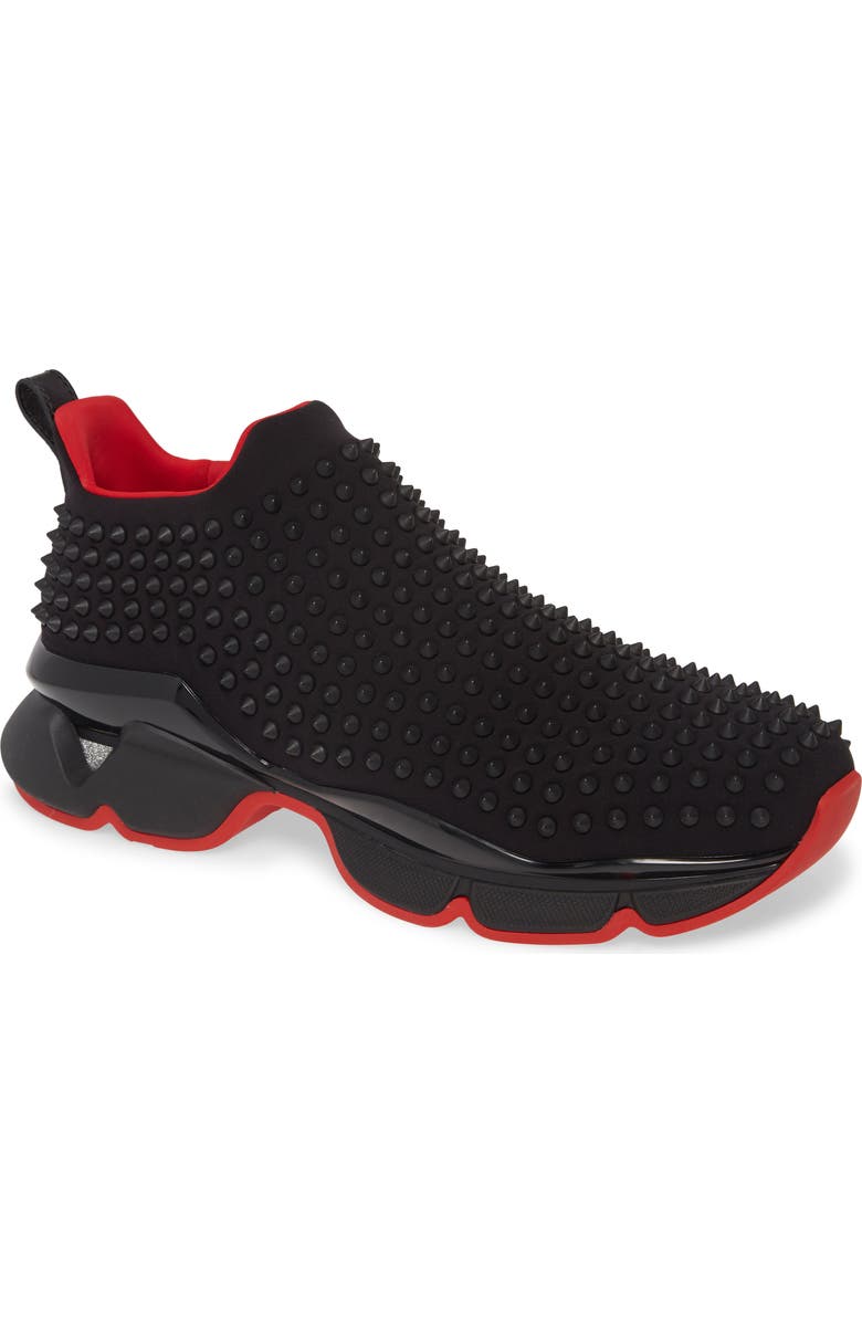 Christian Louboutin Spike-Sock 30 Slip-On, Main, color,