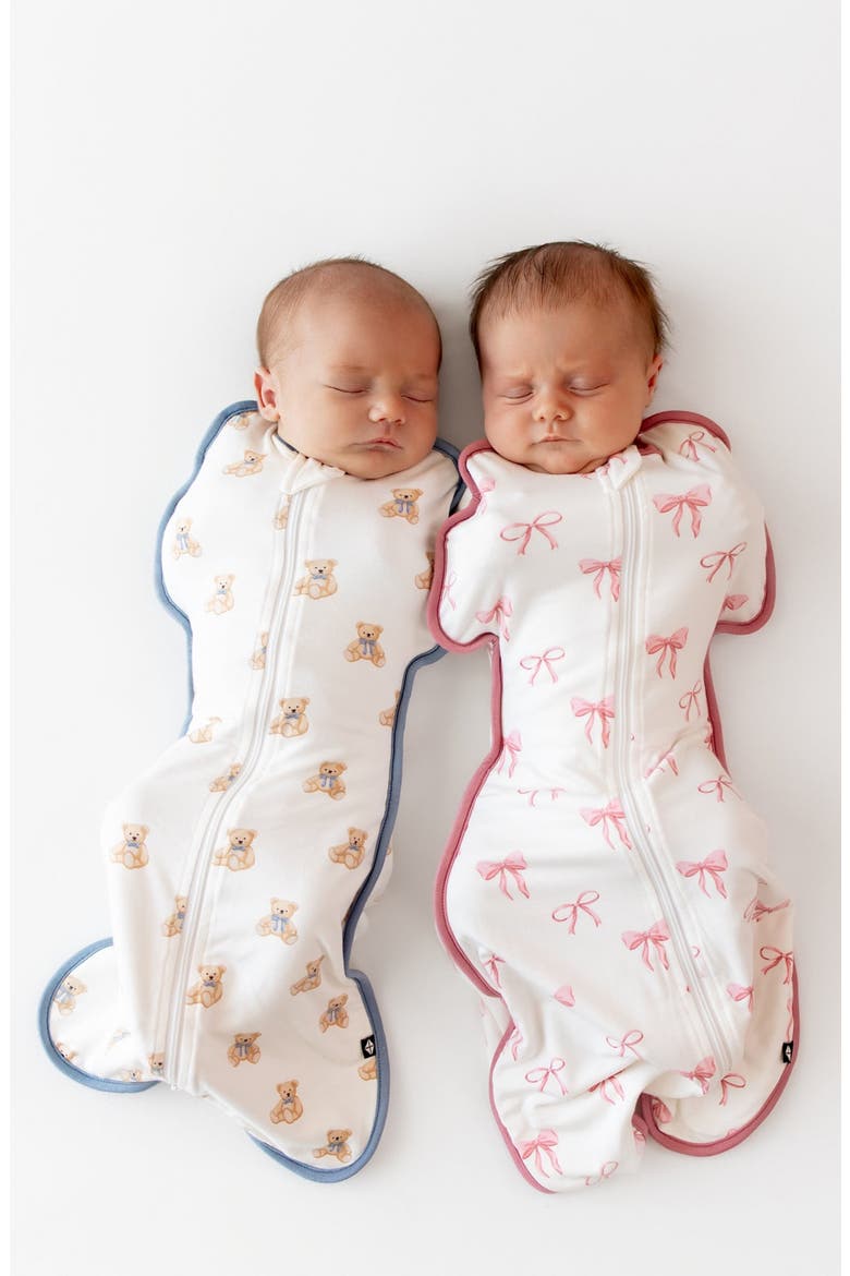 Teddy Bear 0.5 TOG Swaddle Bag, Alternate, color, TEDDY BEAR