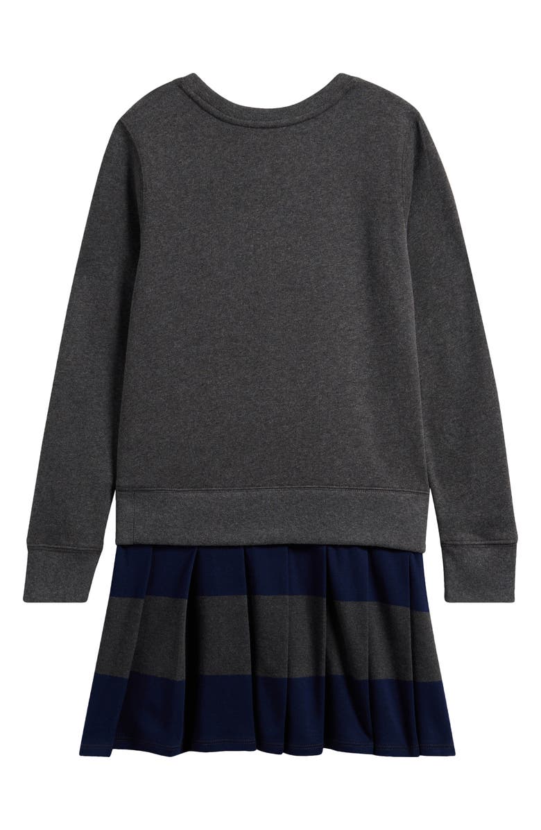Polo Ralph Lauren Kids' Fleece Sweatshirt Dress, Alternate, color, Windsor Heather