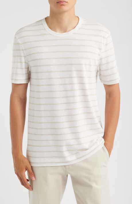 Taut Stripe Linen & Cotton T-Shirt