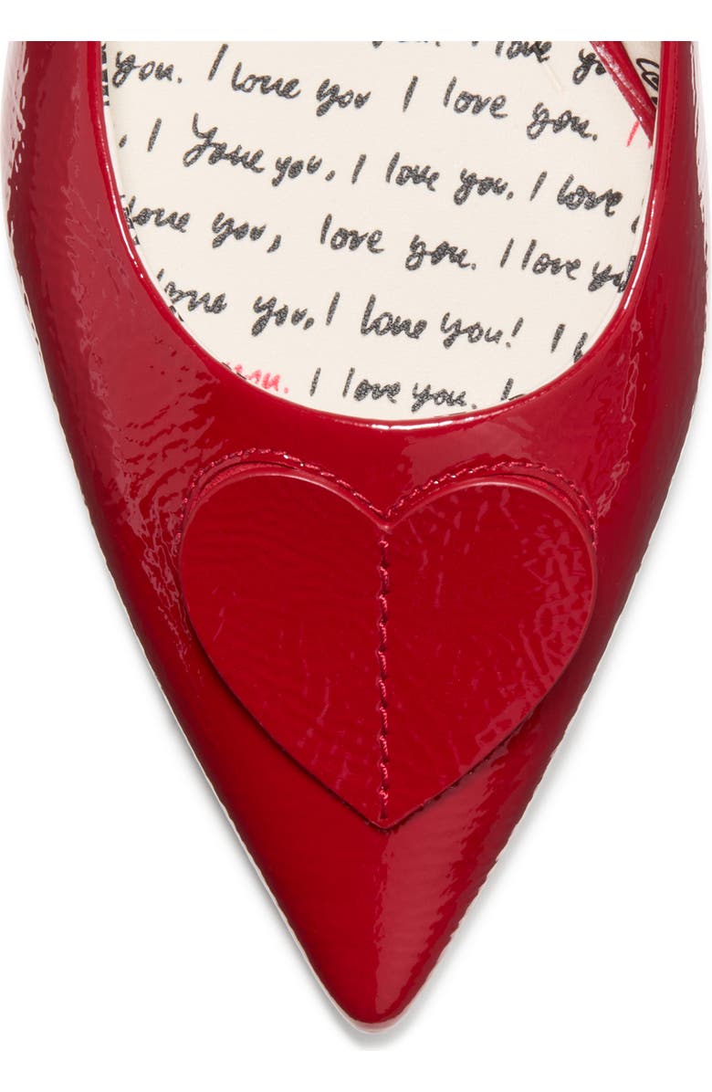Kate Spade New York lover crinkle patent leather low pump, Alternate, color, Dark Scarlet