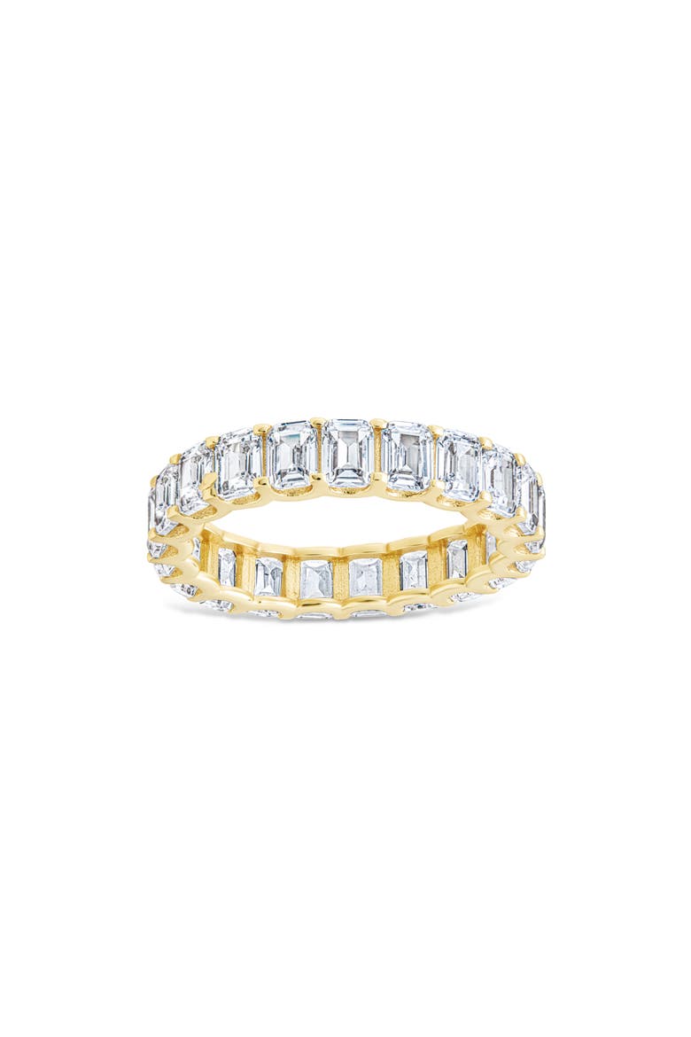 Rio Baguette Cubic Zirconia Eternity Band Ring, Main, color, GOLD