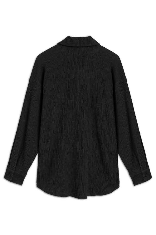 NOCTURNE NOCTURNE CRUMPLED FABRIC DRAPED SHIRT