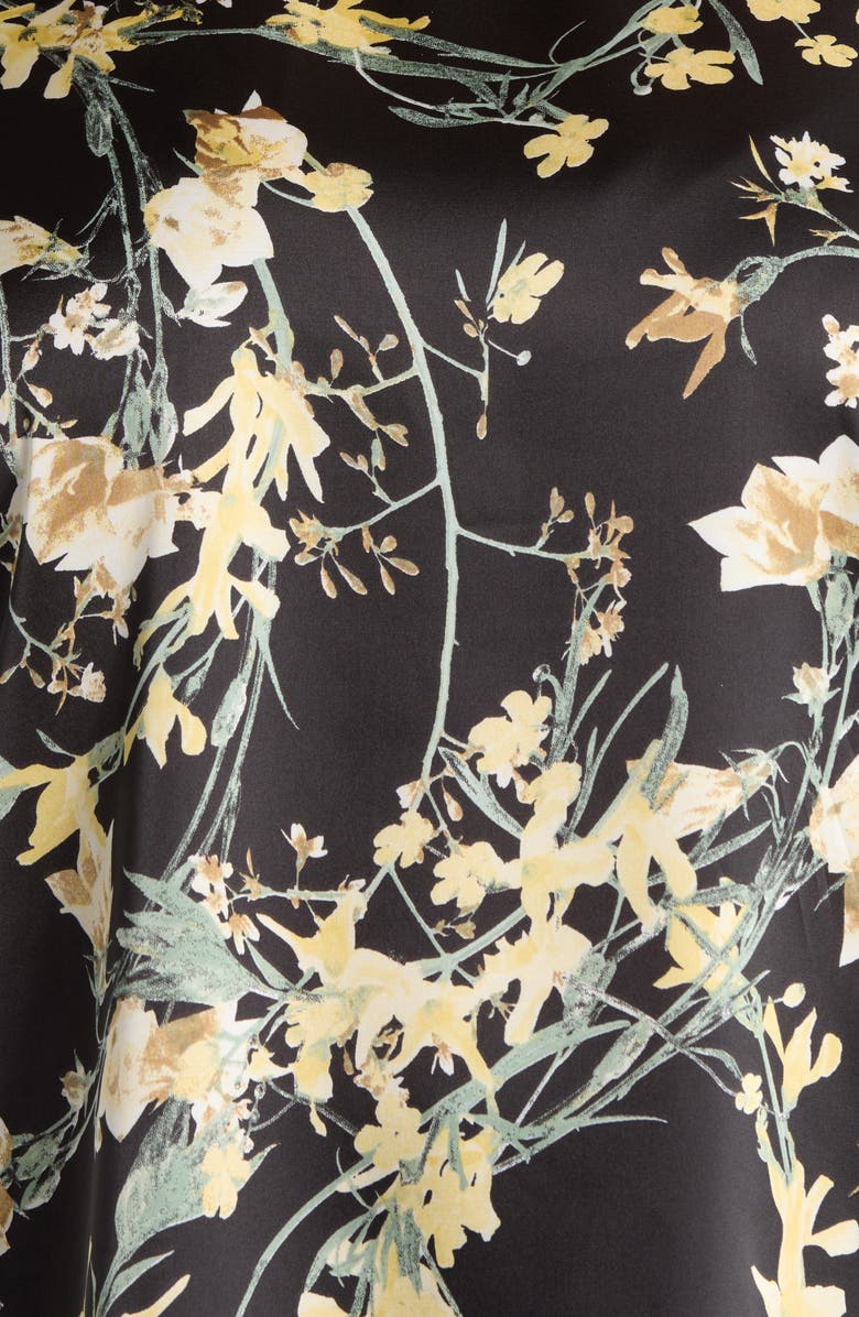 Anne Klein Floral Print Bateau Neck Top, Alternate, color, 