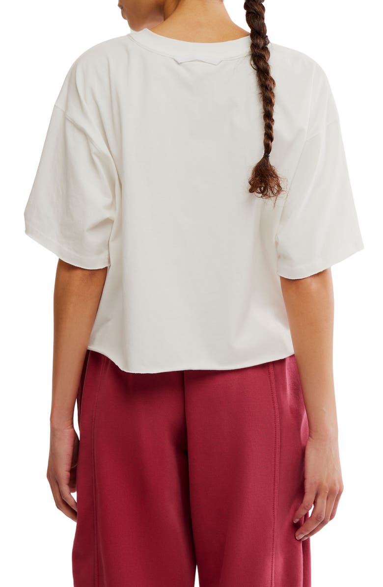 Free People FP Movement Inspire Cotton Graphic T-Shirt, Alternate, color, White/ Deep Mulberry