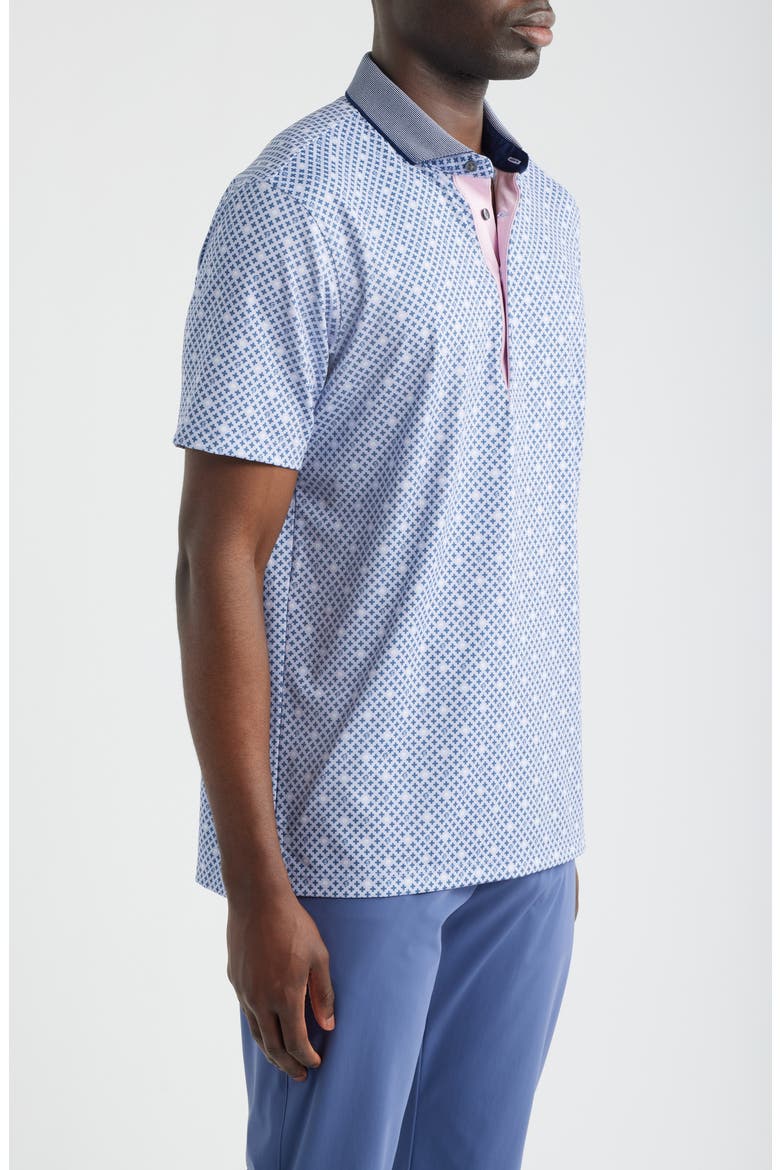 Pack Mentality Geo Print Performance Golf Polo, Alternate, color, JELLYFISH