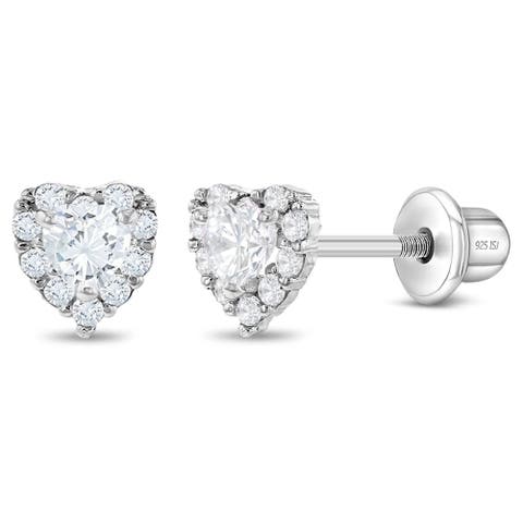 Princess Heart Cubic Zirconia Earrings