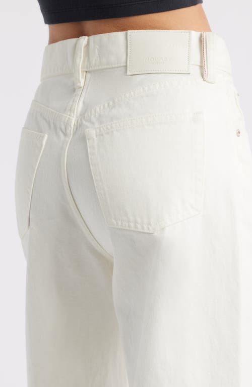 Moussy Vintage Amherst High Waist Step Raw Hem Wide Leg Jeans