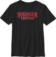 Stranger Things Boy's Stranger Things Blurry Classic Red Logo Graphic T-Shirt