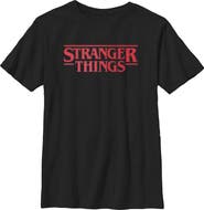 Stranger Things Boy's Stranger Things Blurry Classic Red Logo Graphic T-Shirt