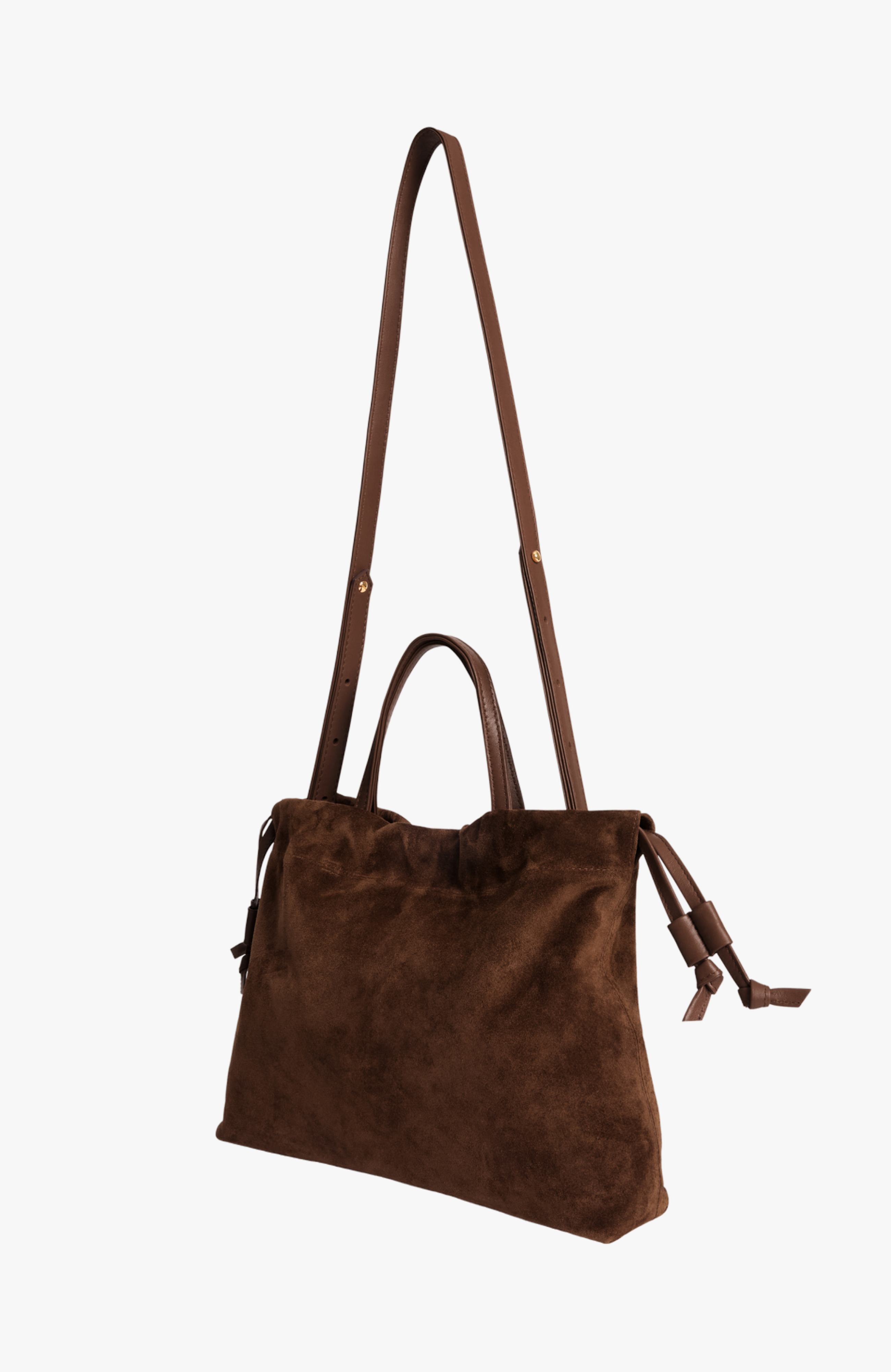 Medium Asisi Convertible Suede Crossbody, Alternate, color, Chocolate Suede