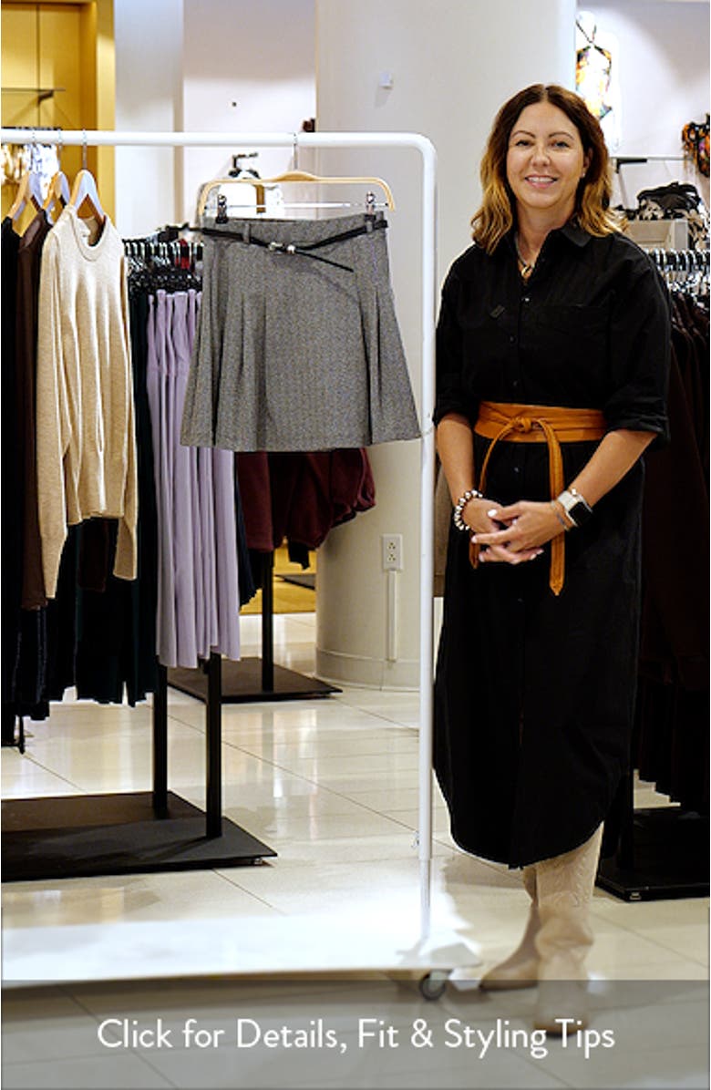 Herringbone Pleated Miniskirt, sales video thumbnail