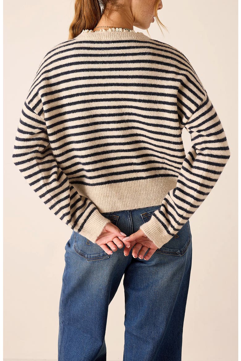 Lovelace Sweater, Alternate, color, Sailor Stripe