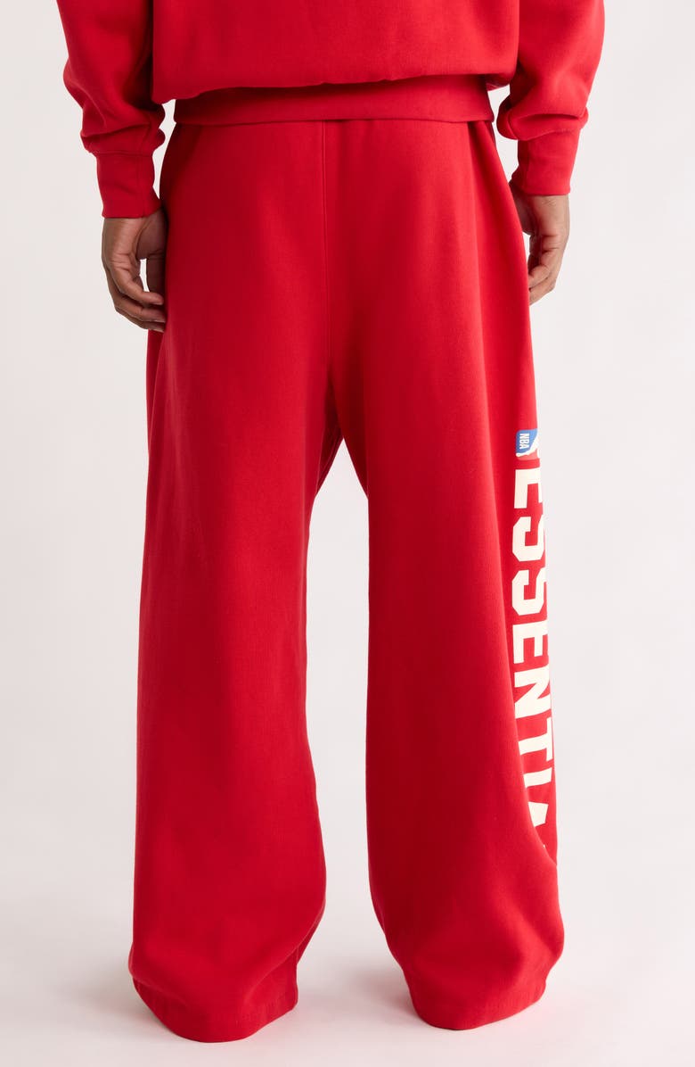Fear of God Essentials x NBS Bulls Lounge Fit Sweatpants, Alternate, color, Red