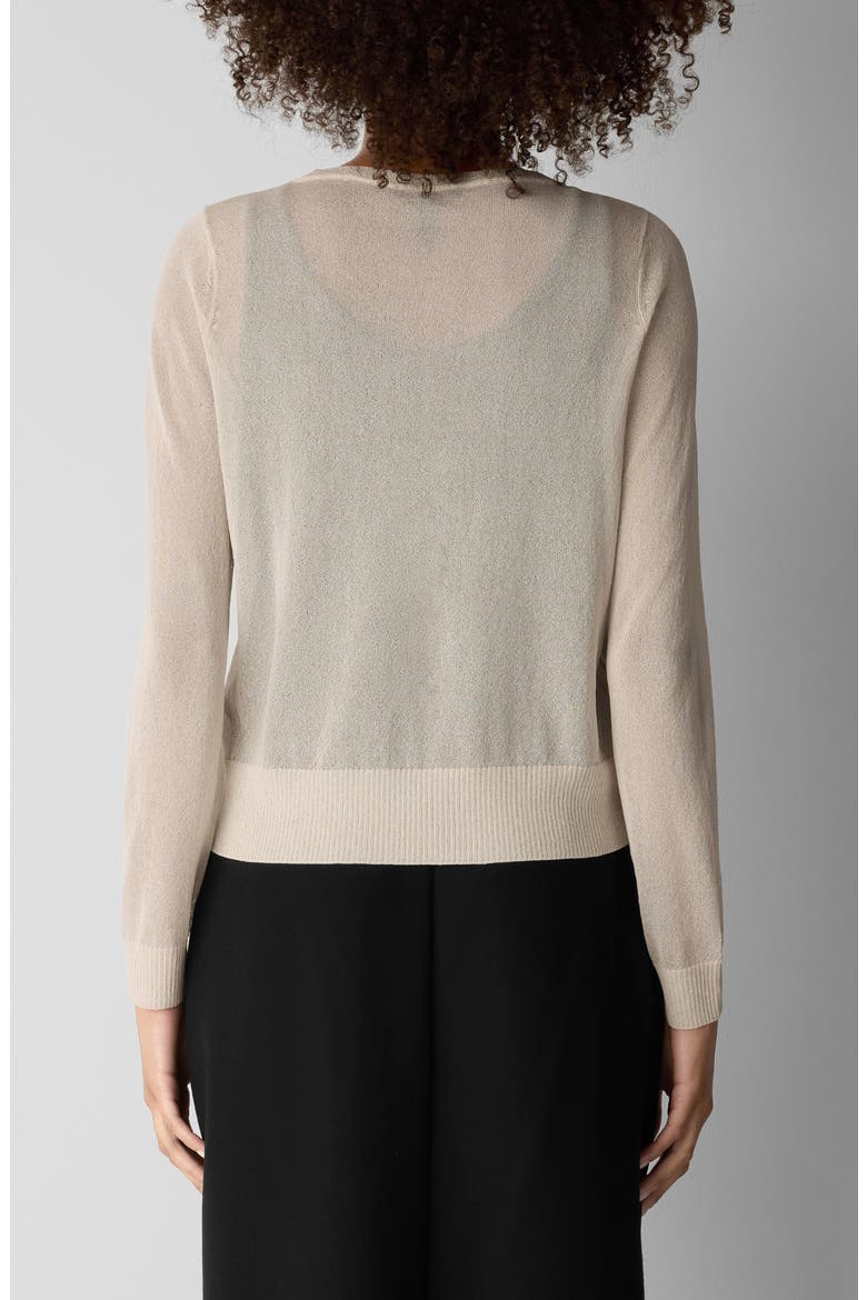 Crewneck Semisheer Sweater, Alternate, color, PLASTER