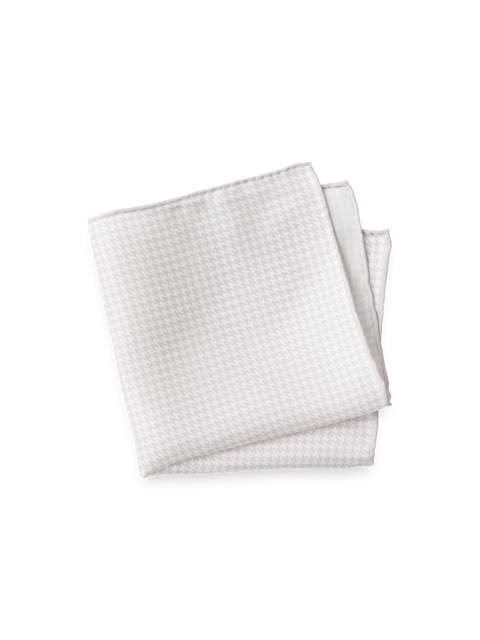 Houndstooth Silk Pocket Square