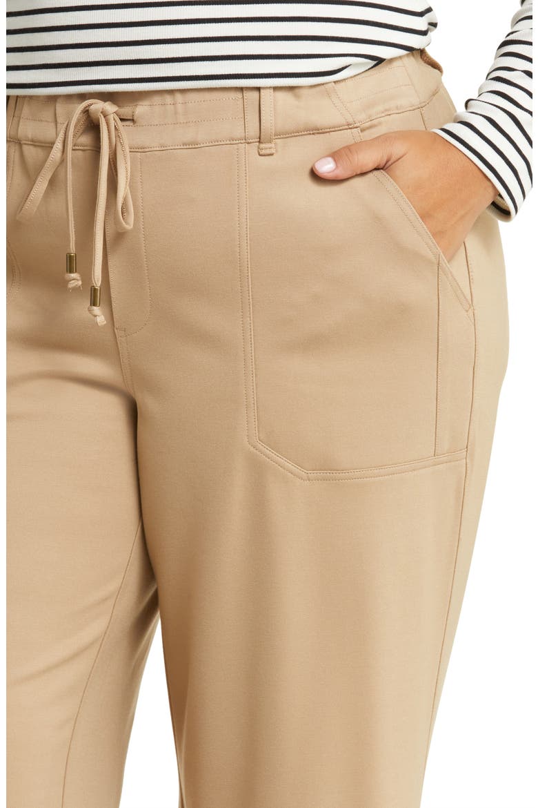 Leisure Drawstring Knit Pants, Alternate, color, TAVERTINE