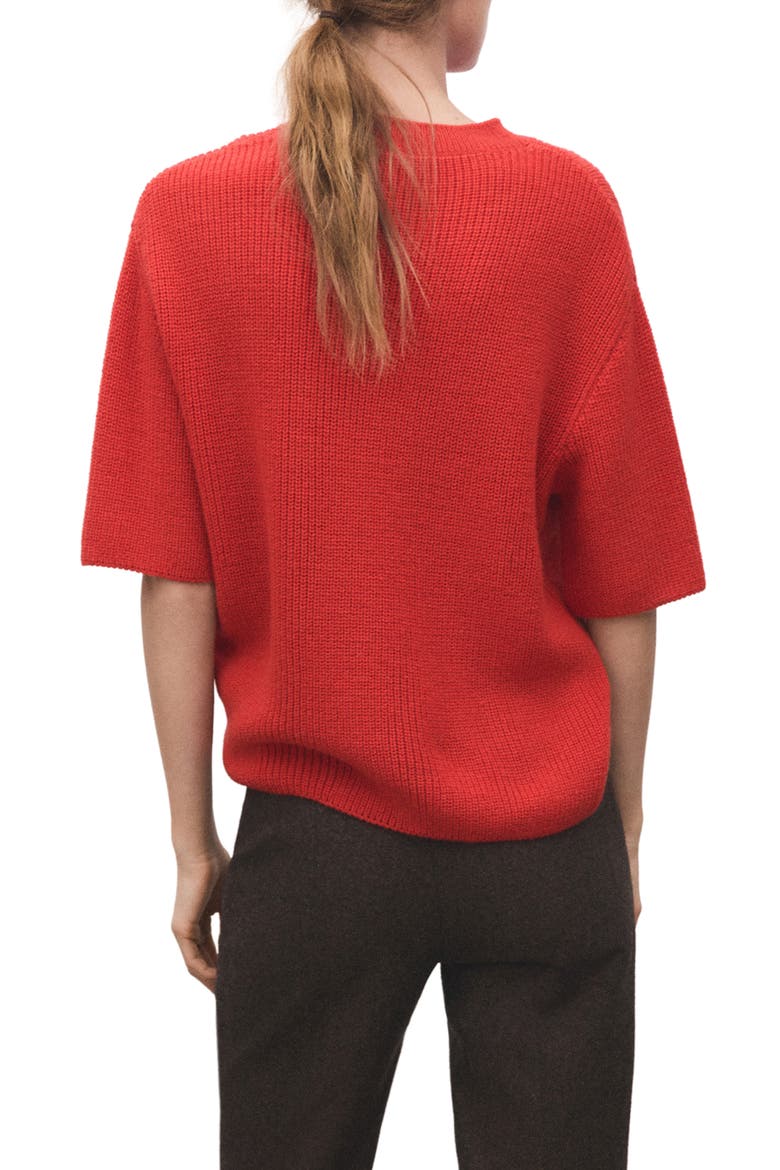 Three-Quarter Sleeve Sweater, Alternate, color, RED