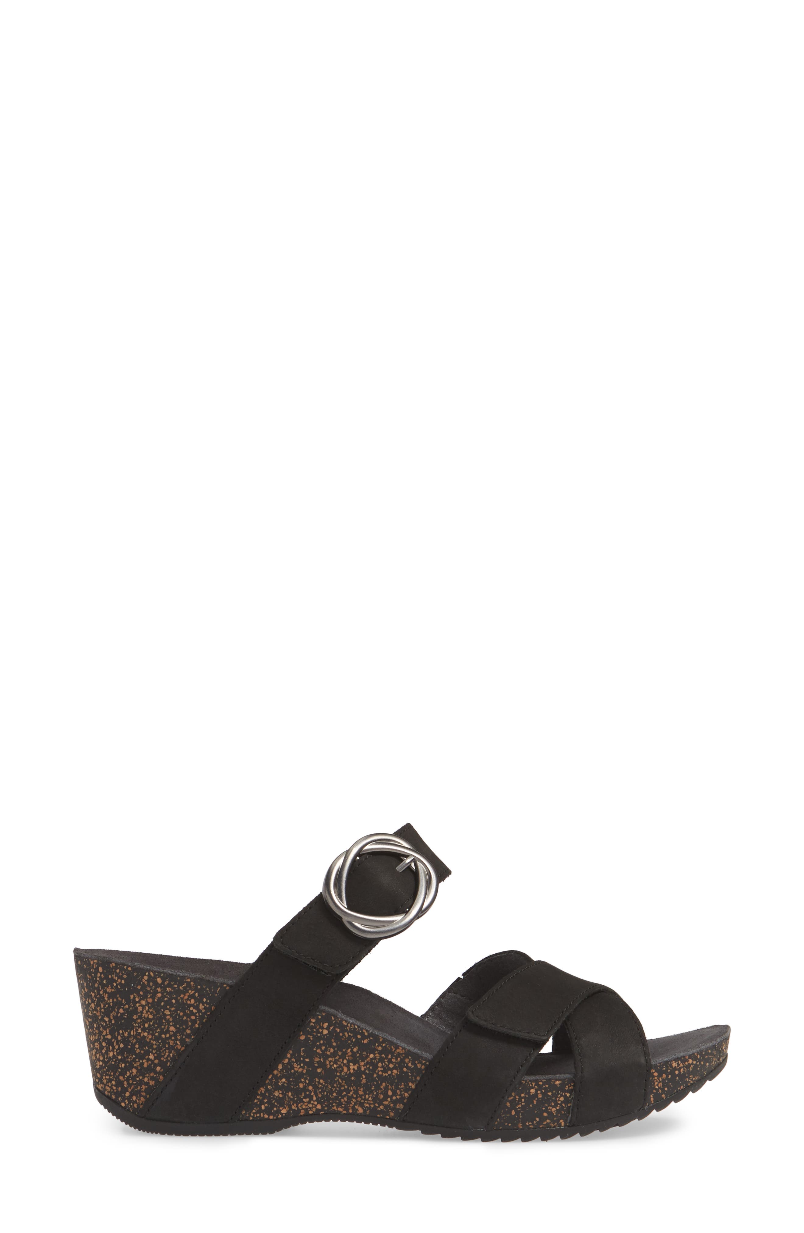 Susie Platform Sandal, Alternate, color, BLACK LEATHER