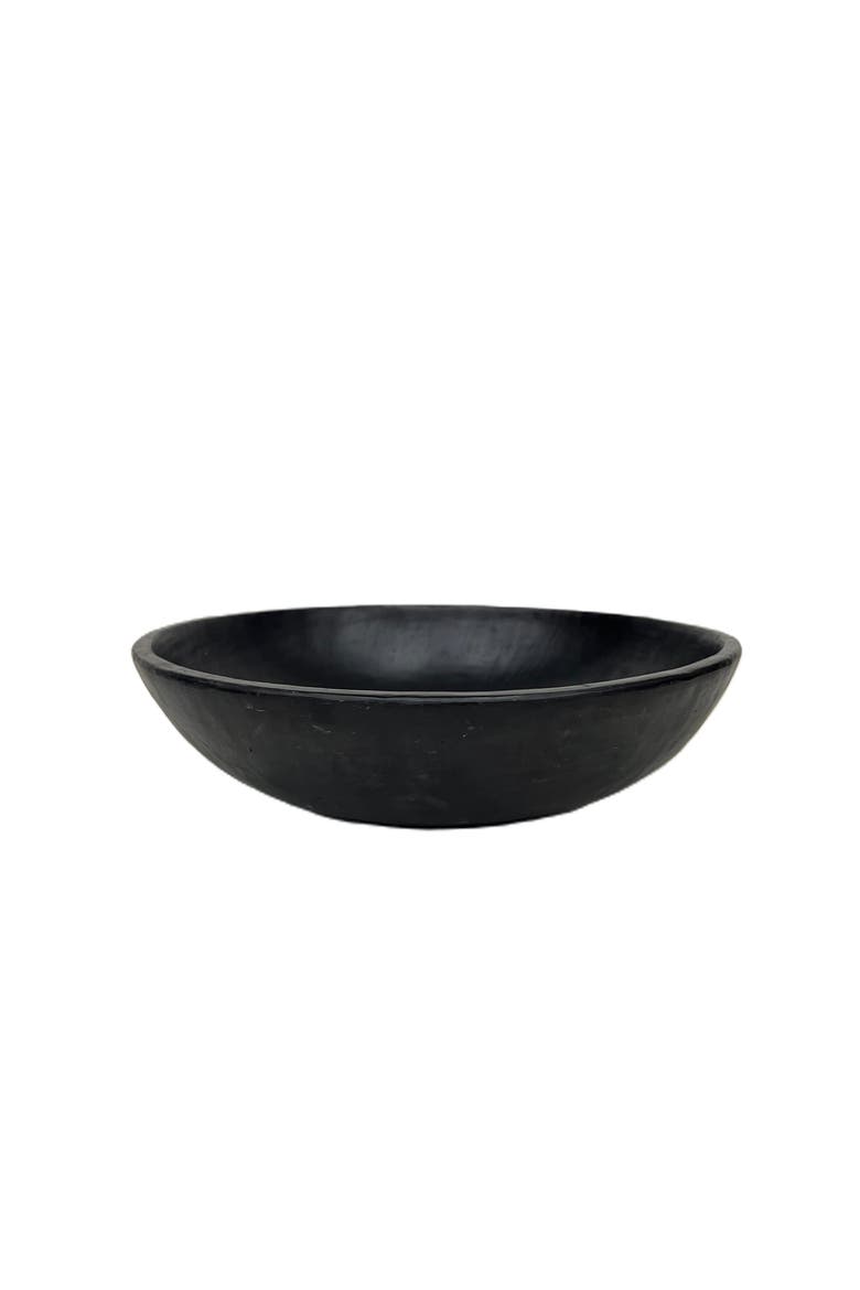 Longpi Black Stone Pottery Hand Made Serving Bowl, Main, color, Black