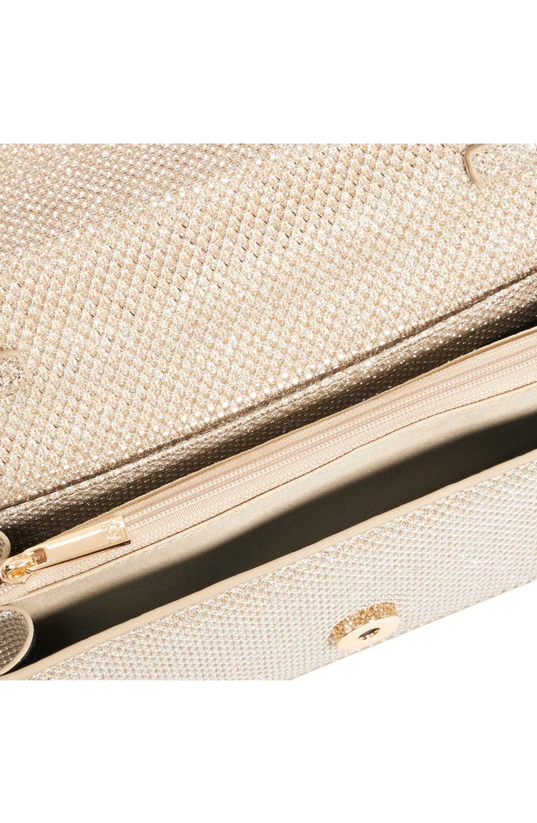 Dune London Skilled Metallic Mesh Convertible Shoulder Bag, Alternate, color, Gold