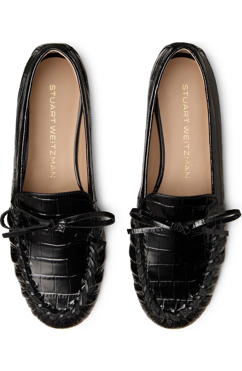 Stuart Weitzman Britt Bow Loafer, Alternate, color, Black