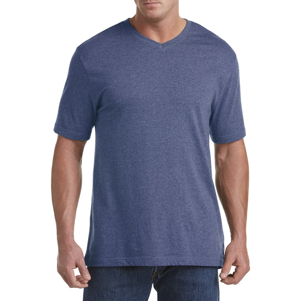 Harbor Bay By Dxl Big & Tall Moisture-wicking Jersey V-neck T-shirt