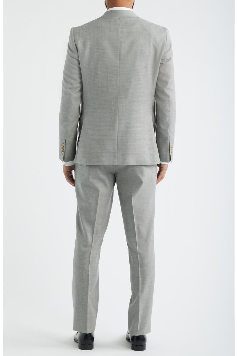 Esprit Contemporary Fit Light Grey Micro Houndstooth Super 130s Wool Suit, Alternate, color, LIGHT GREY