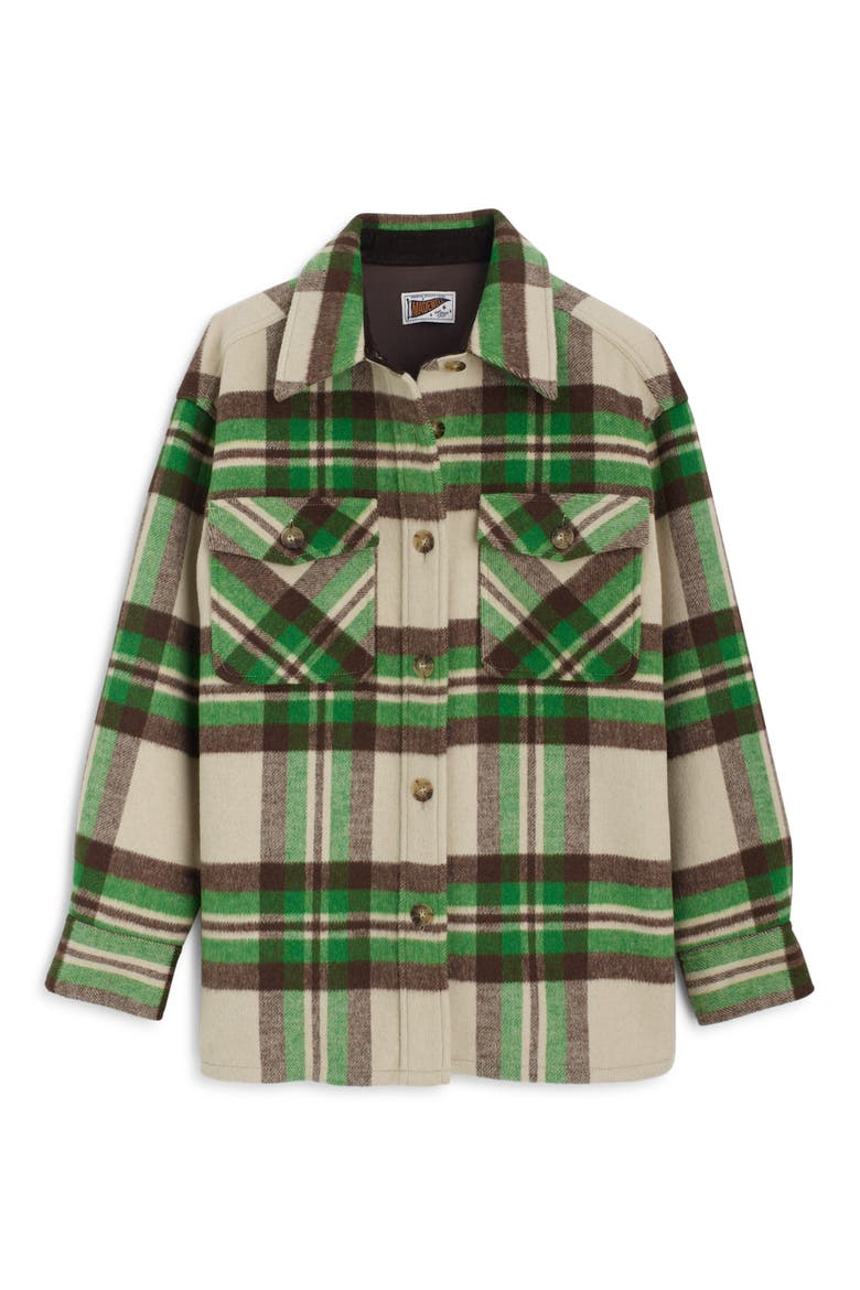 The Reissue Shirt Jacket, Alternate, color, GREEN PLAID