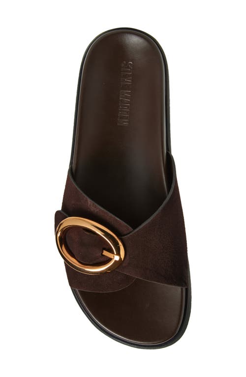 Shop Steve Madden Mandie Slide Sandal In Brown Sued