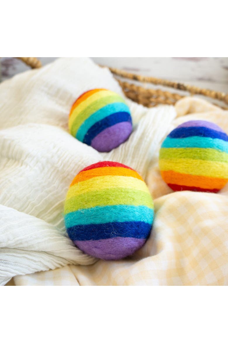 Wool Dryer Balls XL Set of 3, Alternate, color, Disco Rollers