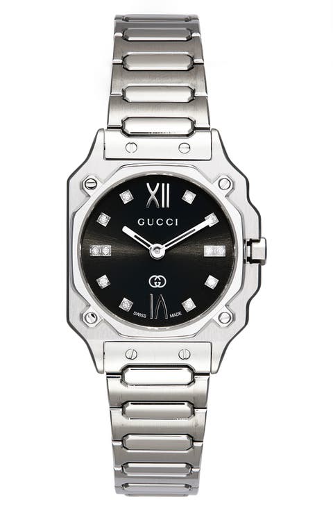 G-Flat Diamond Bracelet Watch, 24mm