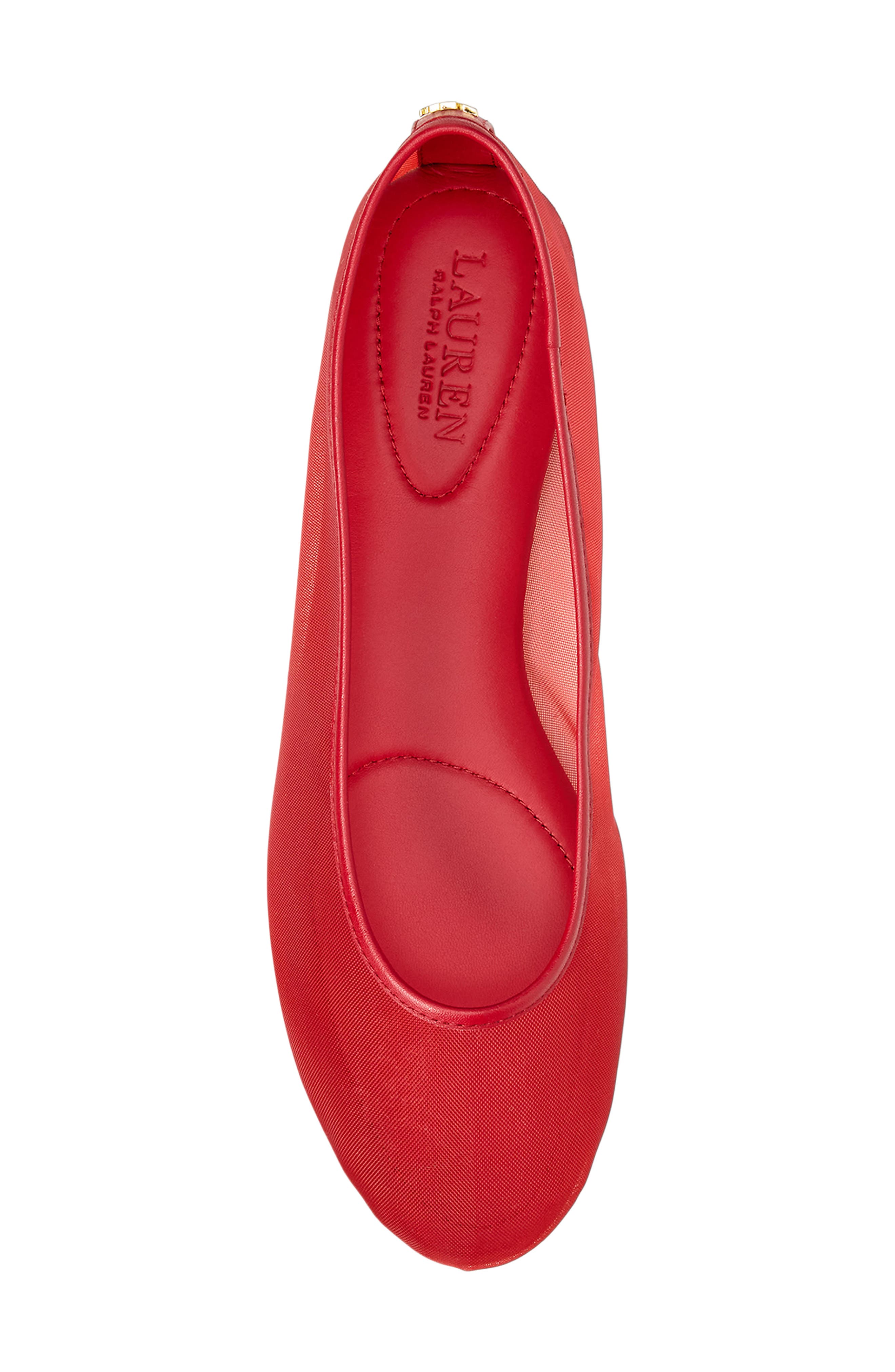 Jayna Mesh Ballet Flat, Alternate, color, FESTIVE RED