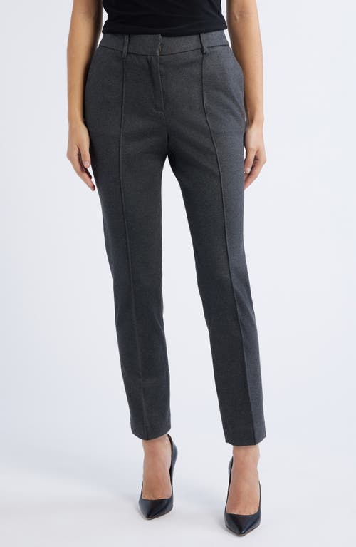 Tahari ASL Seamed Front Stretch Ponte Pants in Heather Grey 