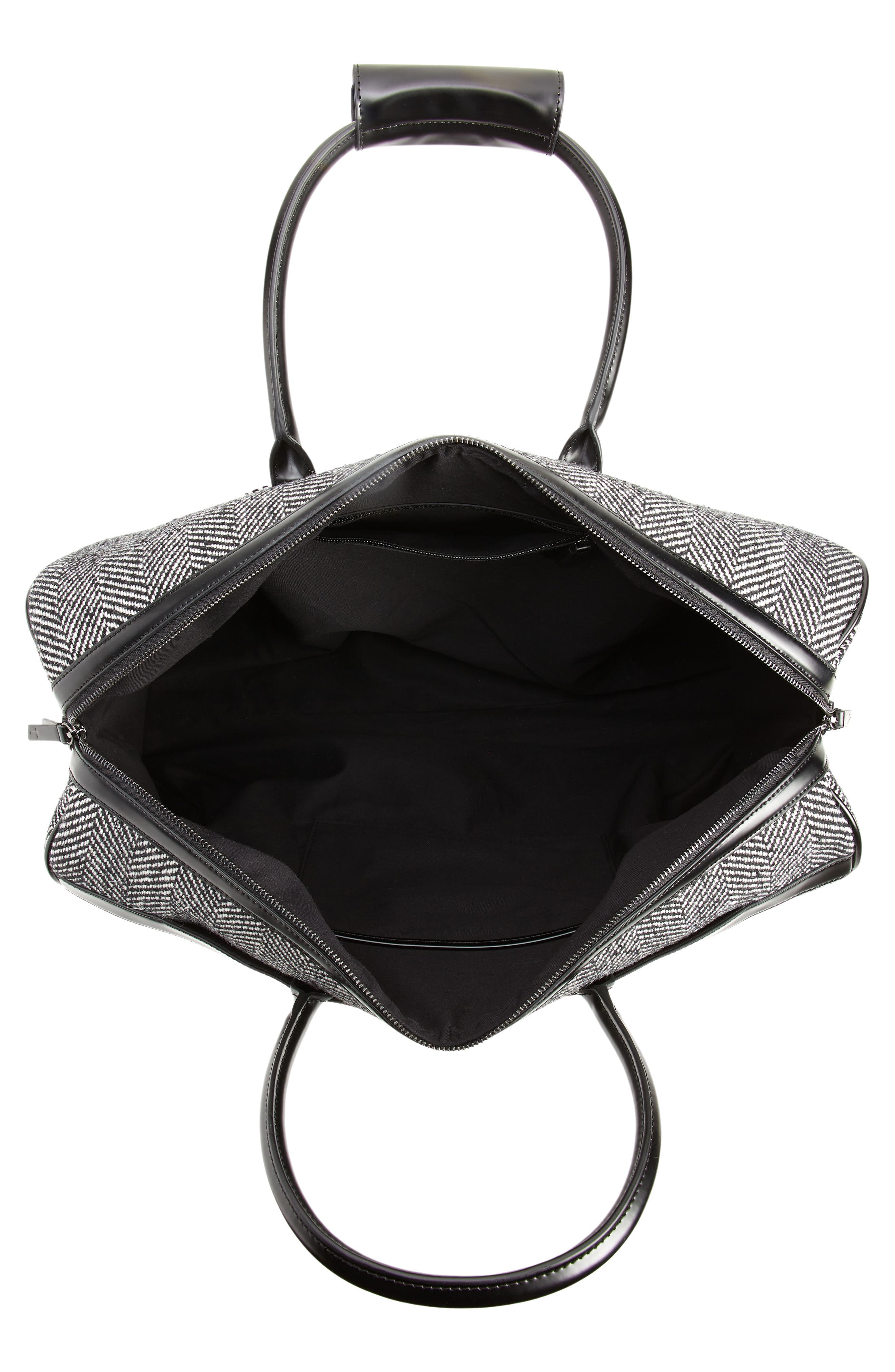 Ted Baker London Herringbone Holdall Bag, Alternate, color, 
