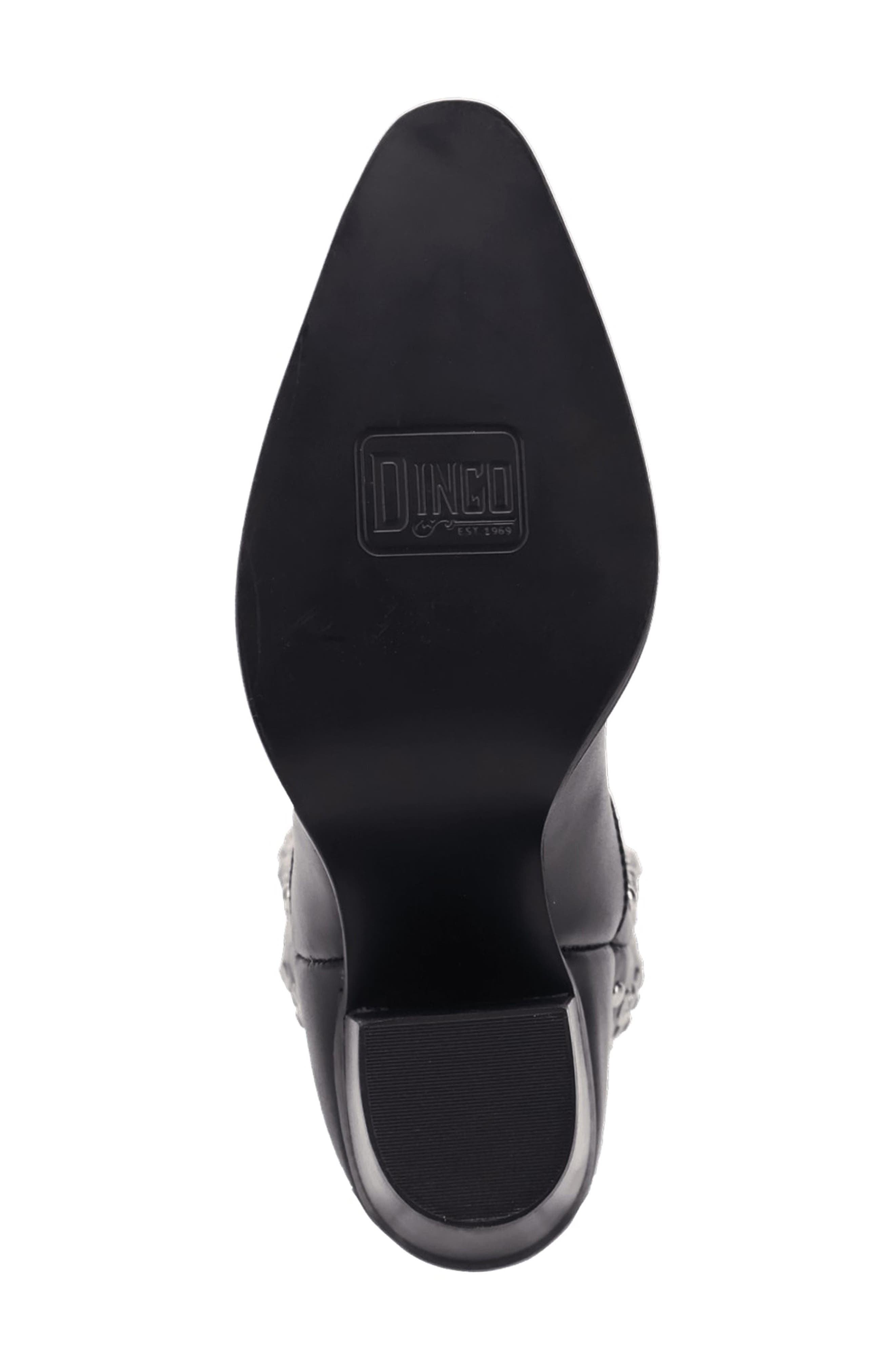 Dingo Diamonds Forever Knee High Western Boot, Alternate, color, Black