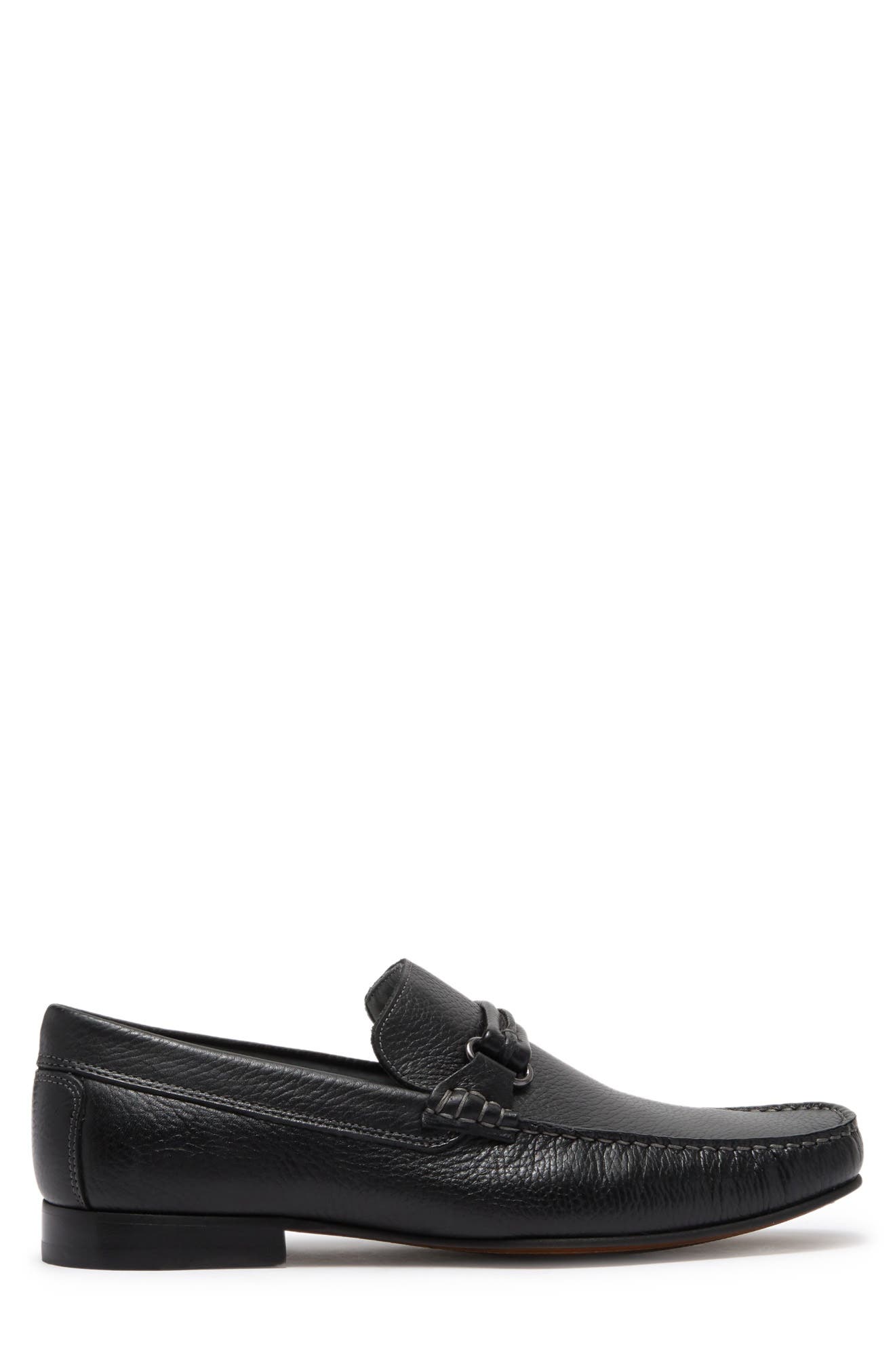 Donald Pliner Leather Loafer, Alternate, color, Black