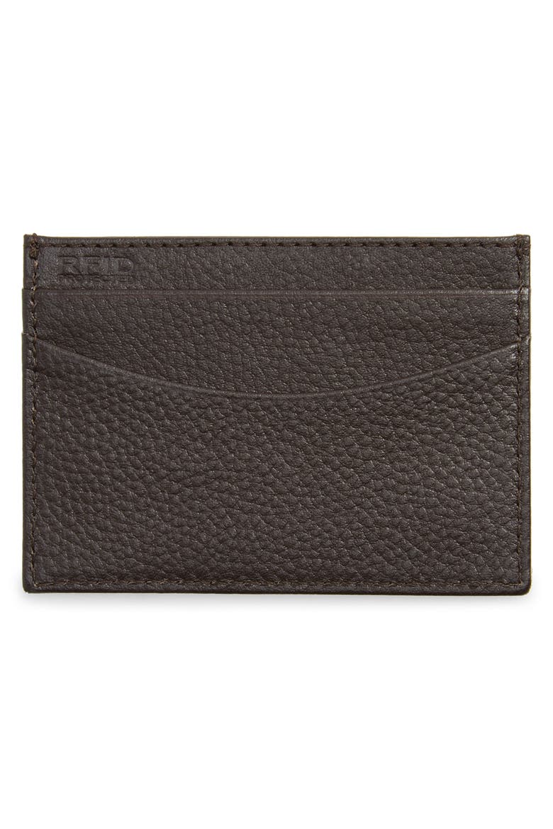 Amble Leather RFID Card Case, Alternate, color, DK BROWN
