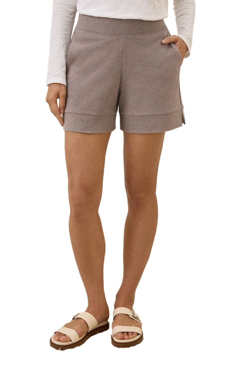 Pact Organic Cotton Airplane Pull On Short, Alternate, color, Deep Taupe Heather