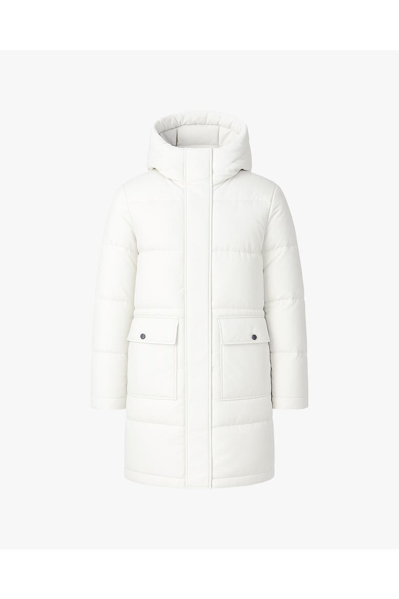 CHLOE | Hooded Down Winter Jacket, Main, color, Ivory