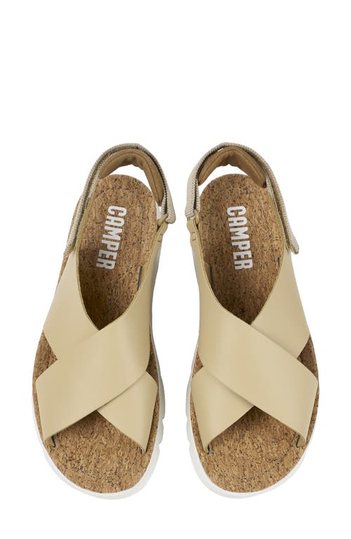Shop Camper Oruga Slingback Sandal In Medium Beige