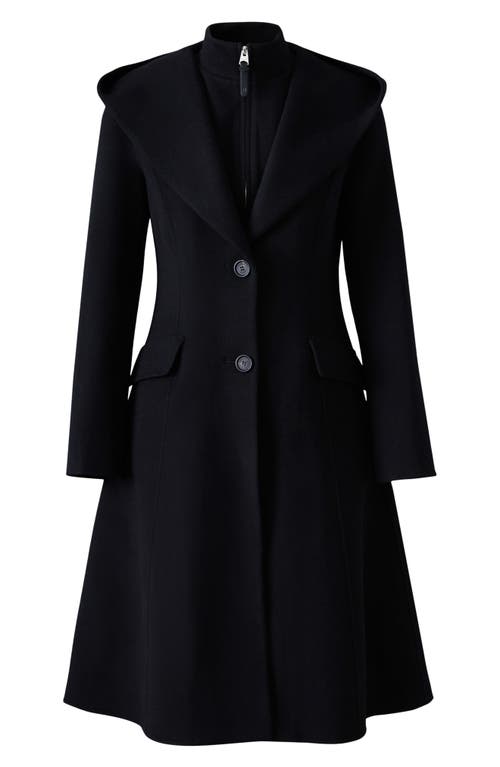 Mackage Hooded Coat With Removable Bib In Black