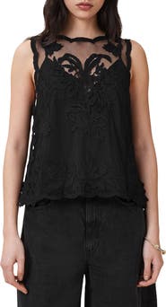 AllSaints Rye Embroidered Sleeveless Top