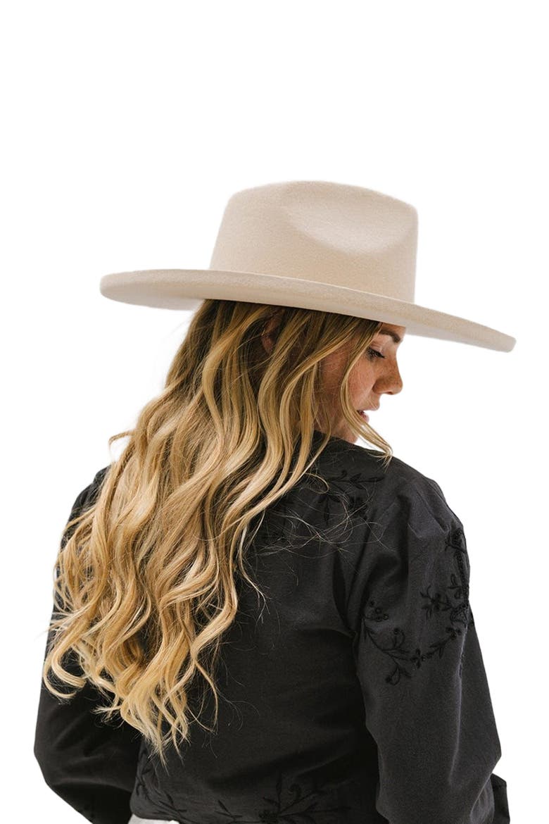 Amelia Pencil Brim Fedora Hat, Alternate, color, Cream