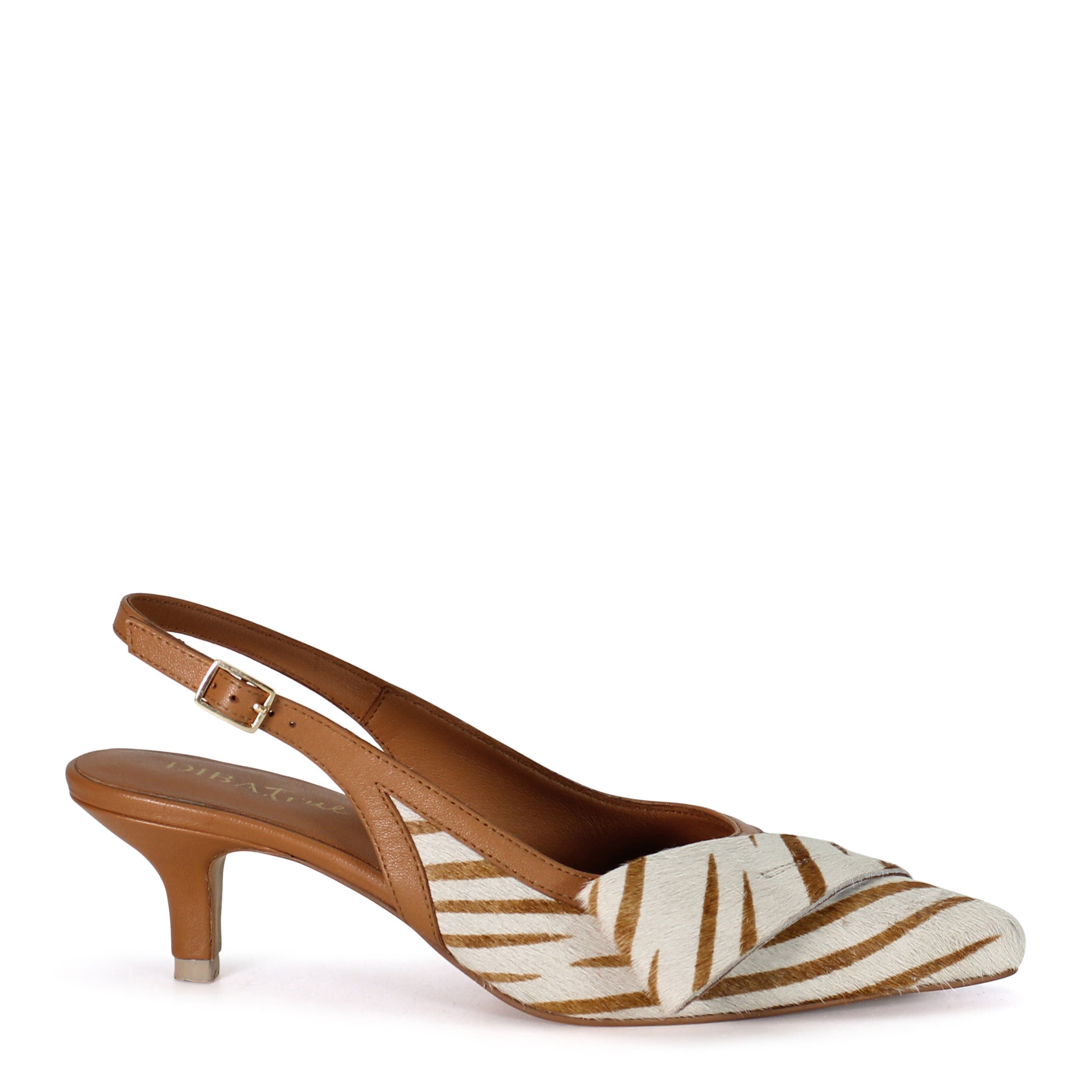 DibaTrue SETTLE DOWN Slingback Pump, Alternate, color, White/Tan