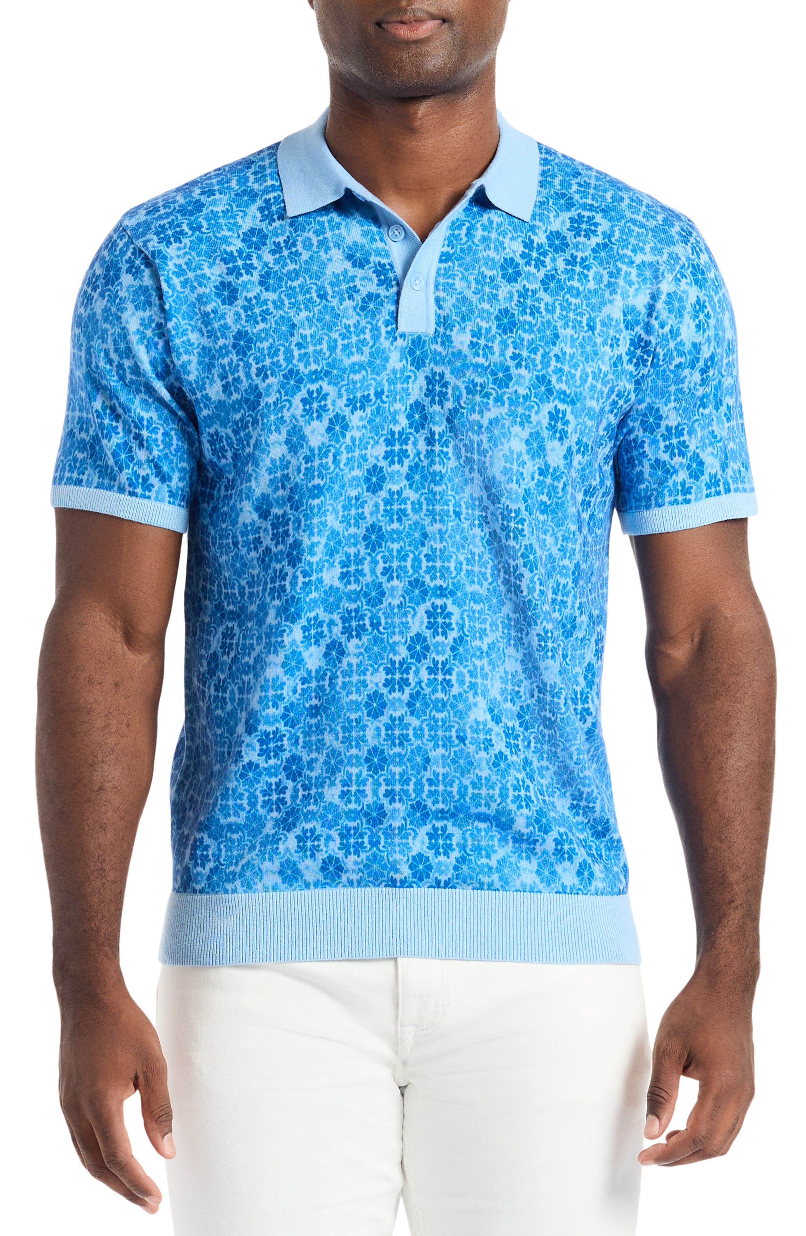 Robert Graham Johnny Collar Cotton Knit Polo