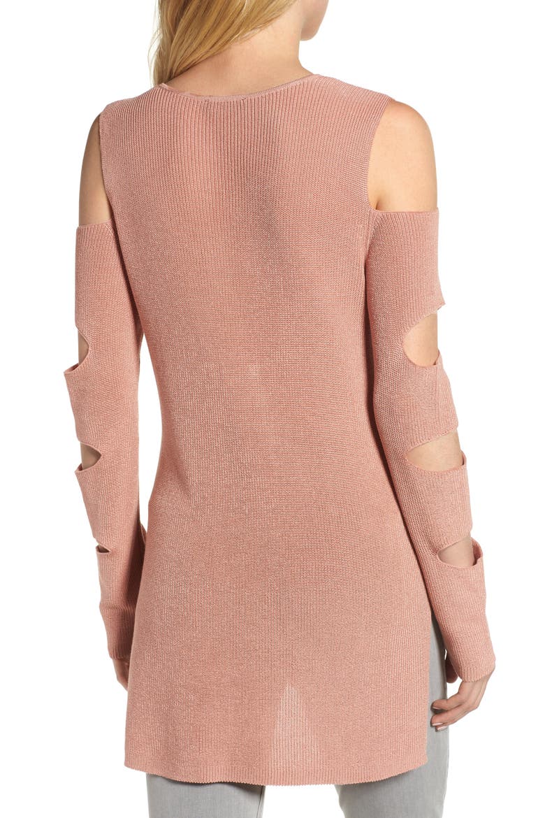 Cutout Sweater, Alternate, color, SHEER BLUSH