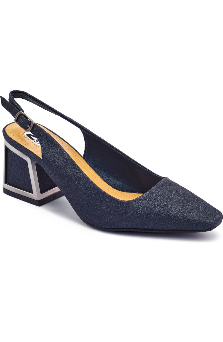 NINETY UNION Boca Slingback Pump, Main, color, Navy